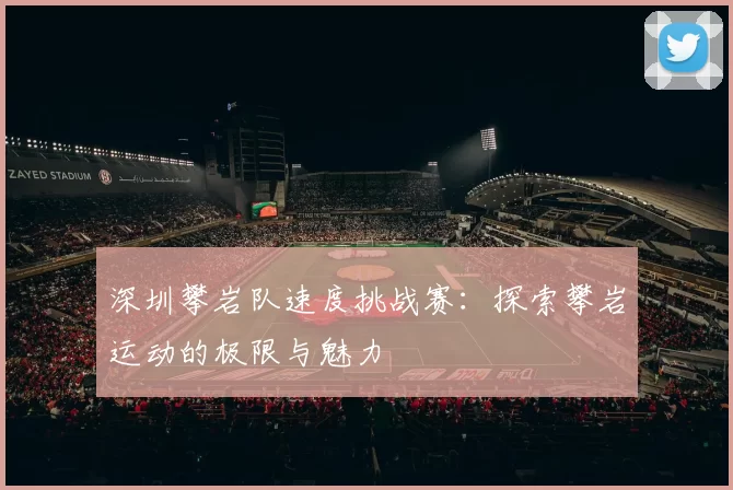 深圳攀岩队速度挑战赛：探索攀岩运动的极限与魅力